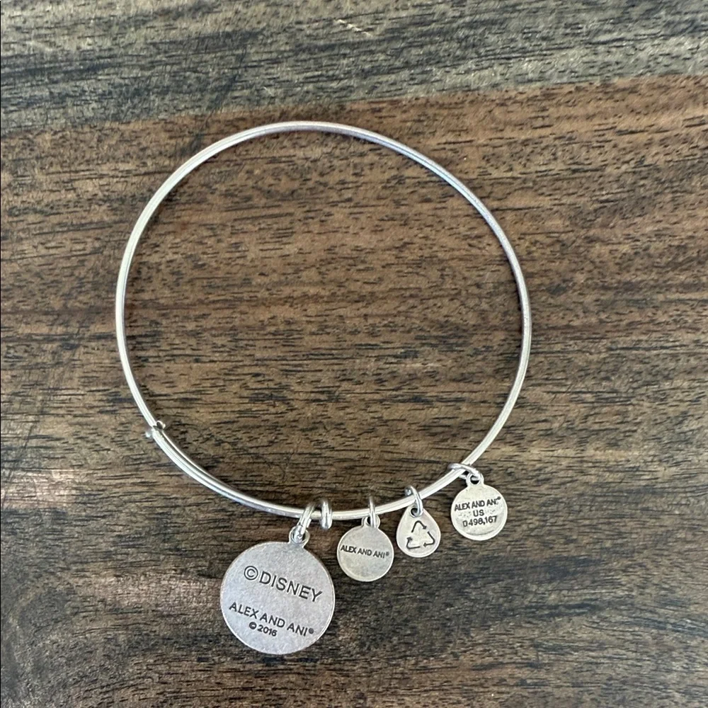 Disney Alex and Ani 2016 Sorcerer Mickey Silver Bangle Bracelet - Picture 2 of 3